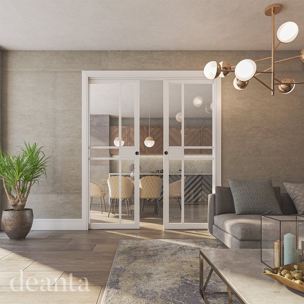Deanta Dalston White Primed Glazed DALGWHP