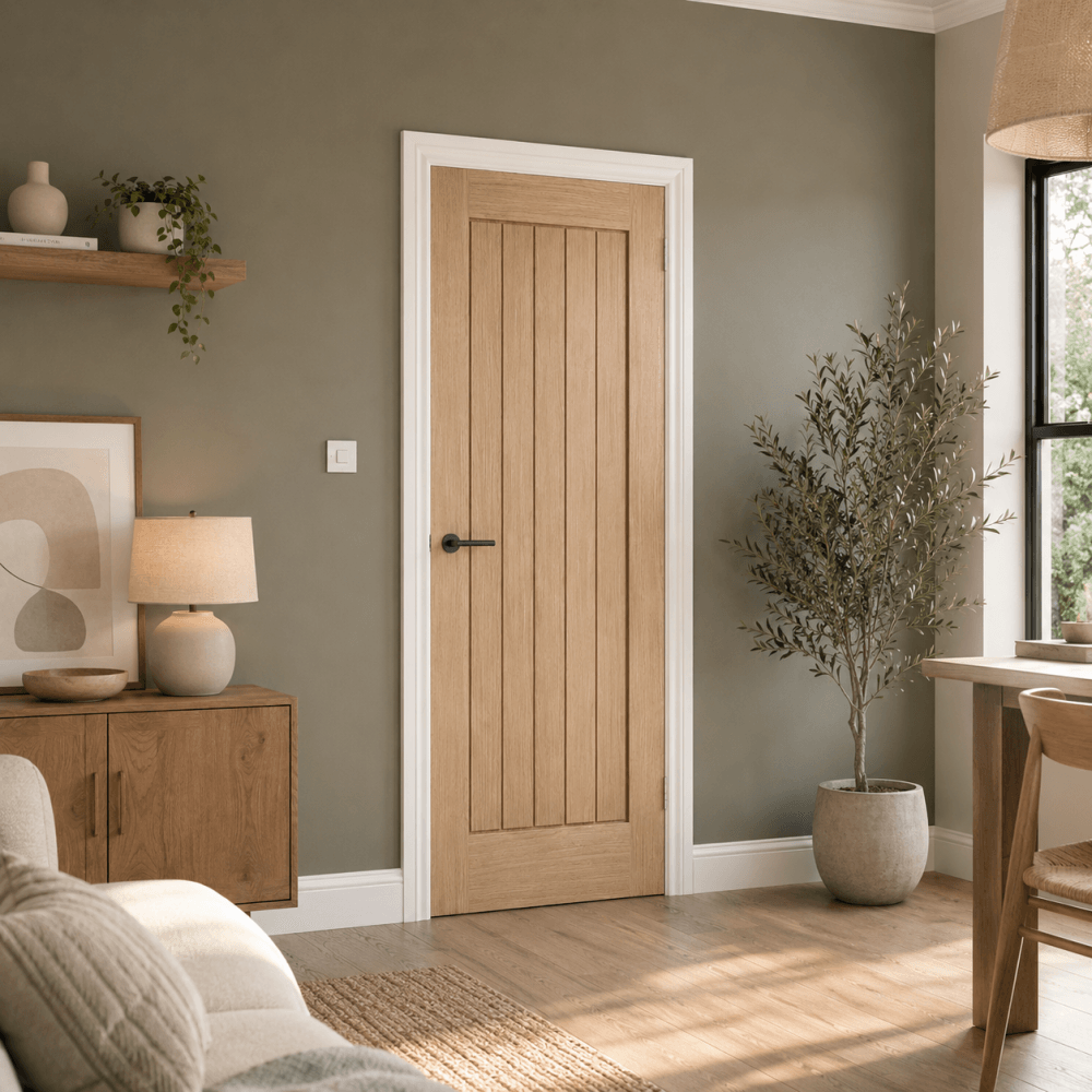 Doors2Floors D2F Welford Genoa Unfinished Internal Oak Door D2FWELOAK