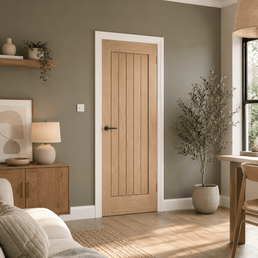 Doors2Floors D2F Welford Genoa Unfinished Internal Oak Door D2FWELOAK