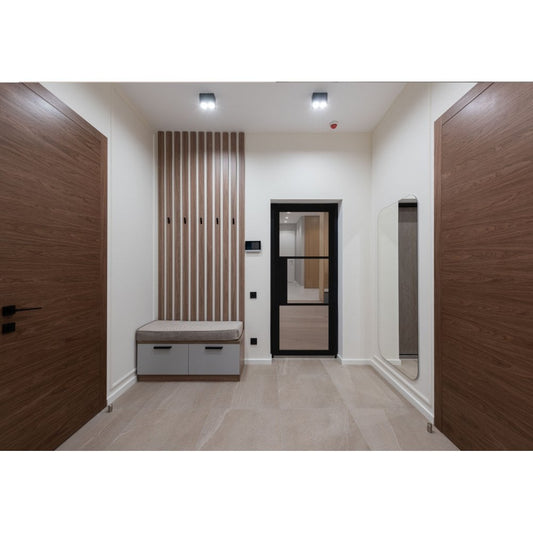 D2F BLACK Bergen Black Door with Clear Glass 3L BERGCLR