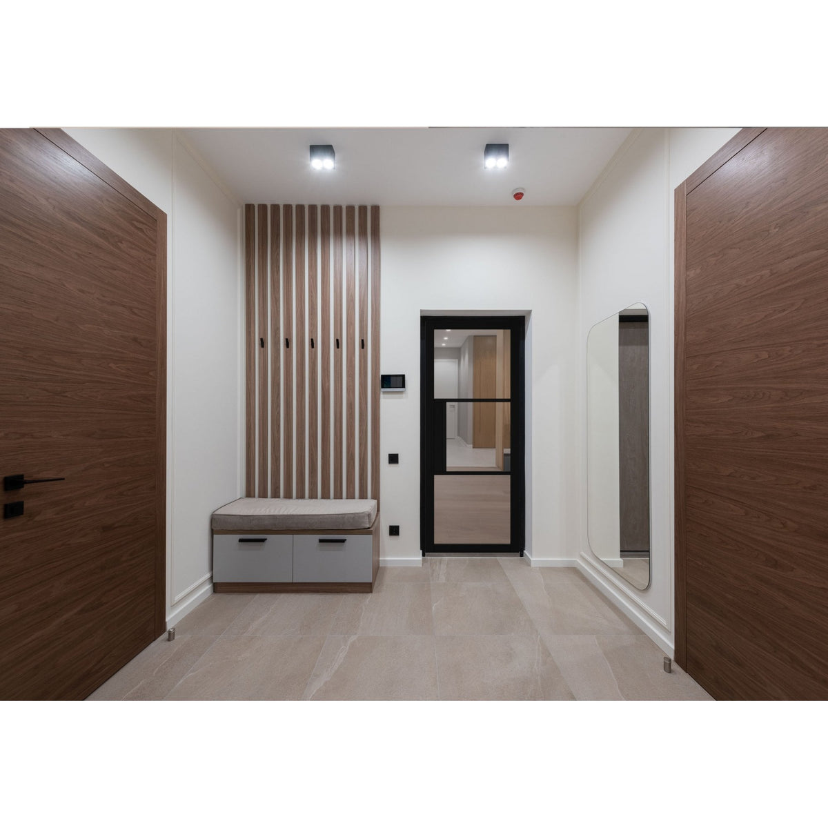 D2F BLACK Bergen Black Door with Clear Glass 3L BERGCLR