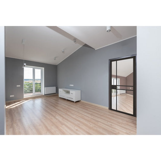 D2F BLACK Melrose Glazed Internal Primed Black Door MELOFF