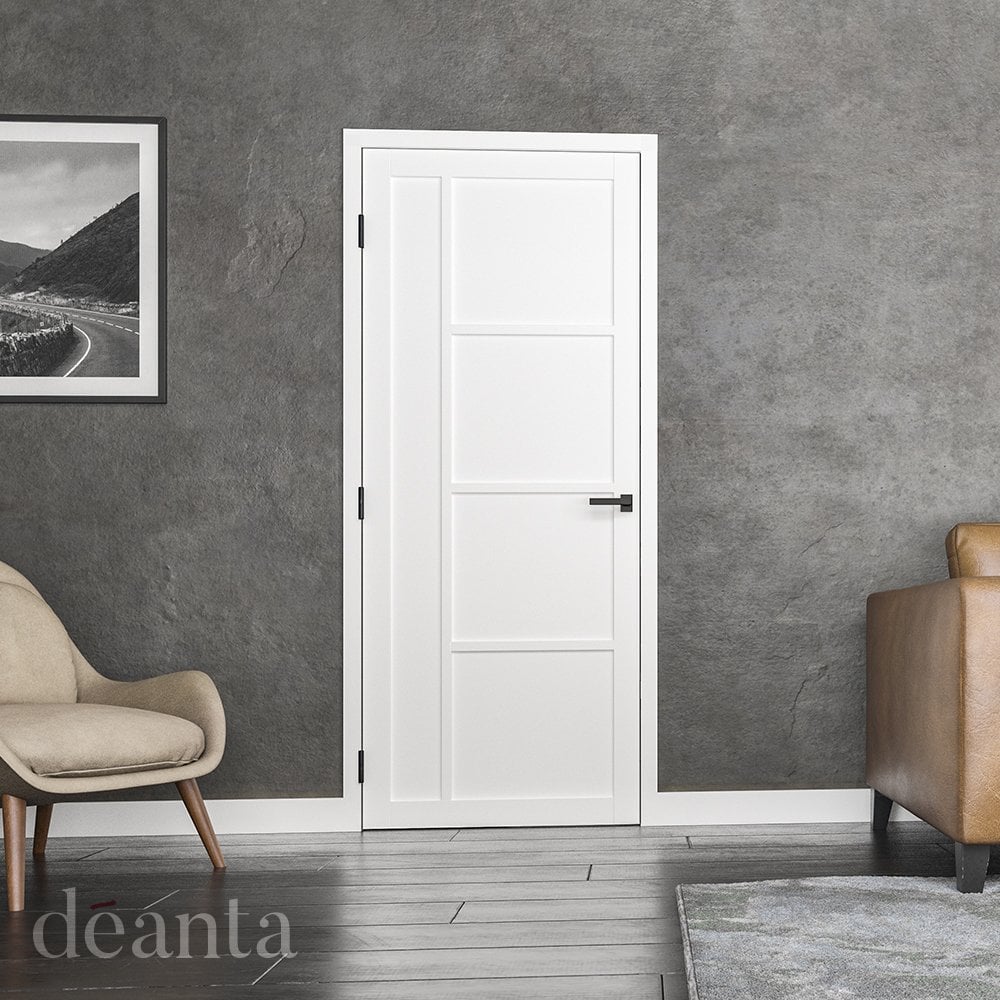 Deanta Brixton White Primed Internal Door 35BRIWHP