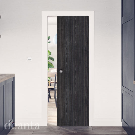 Doors 2 Floors Malmo Fully Finished Internal Dark Grey Ash Fire Door 45URBDGR