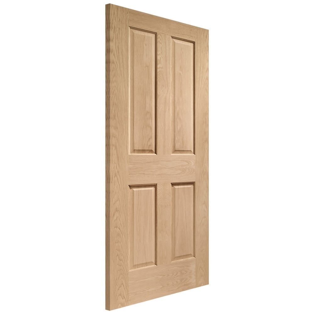 Doors2Floors D2F Hardwood Oak Victorian 4 Panel Internal Door