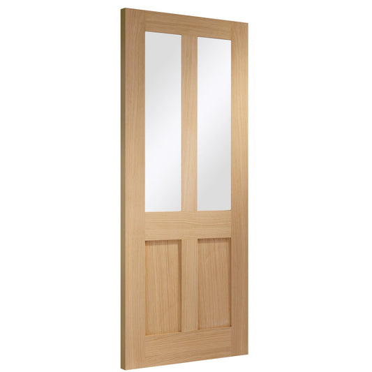 Doors2Floors D2F Malton Oak Unfinished Internal Door With Clear Glass D2FMALCL