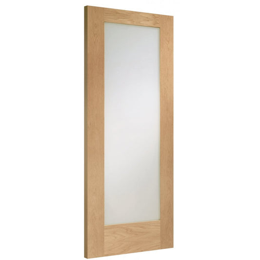 Doors2Floors D2F Pattern 10 Unfinished Internal Oak Door With Clear Glass D2FP10OAKCG