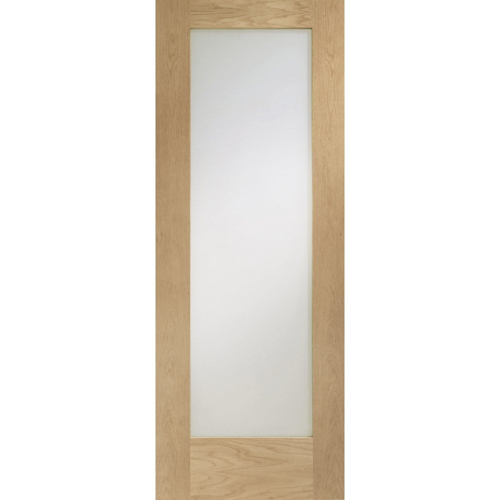 Doors2Floors D2F Pattern 10 Unfinished Internal Oak Door With Clear Glass D2FP10OAKCG
