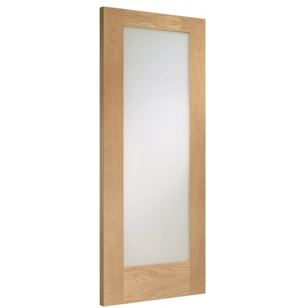 Doors2Floors D2F Pattern 10 Unfinished Internal Oak Door With Obscure Glass D2FP10OAKOG