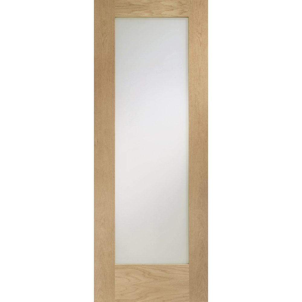 Doors2Floors D2F Pattern 10 Unfinished Internal Oak Door With Obscure Glass D2FP10OAKOG