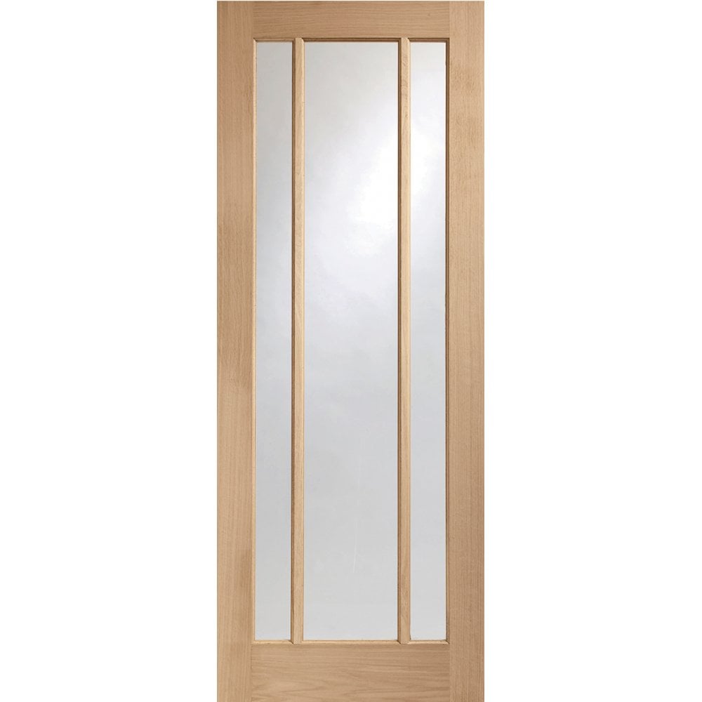 Doors2Floors D2F Ripon Unfinished Internal Oak Door With Clear Glass D2FRIPONUFCG