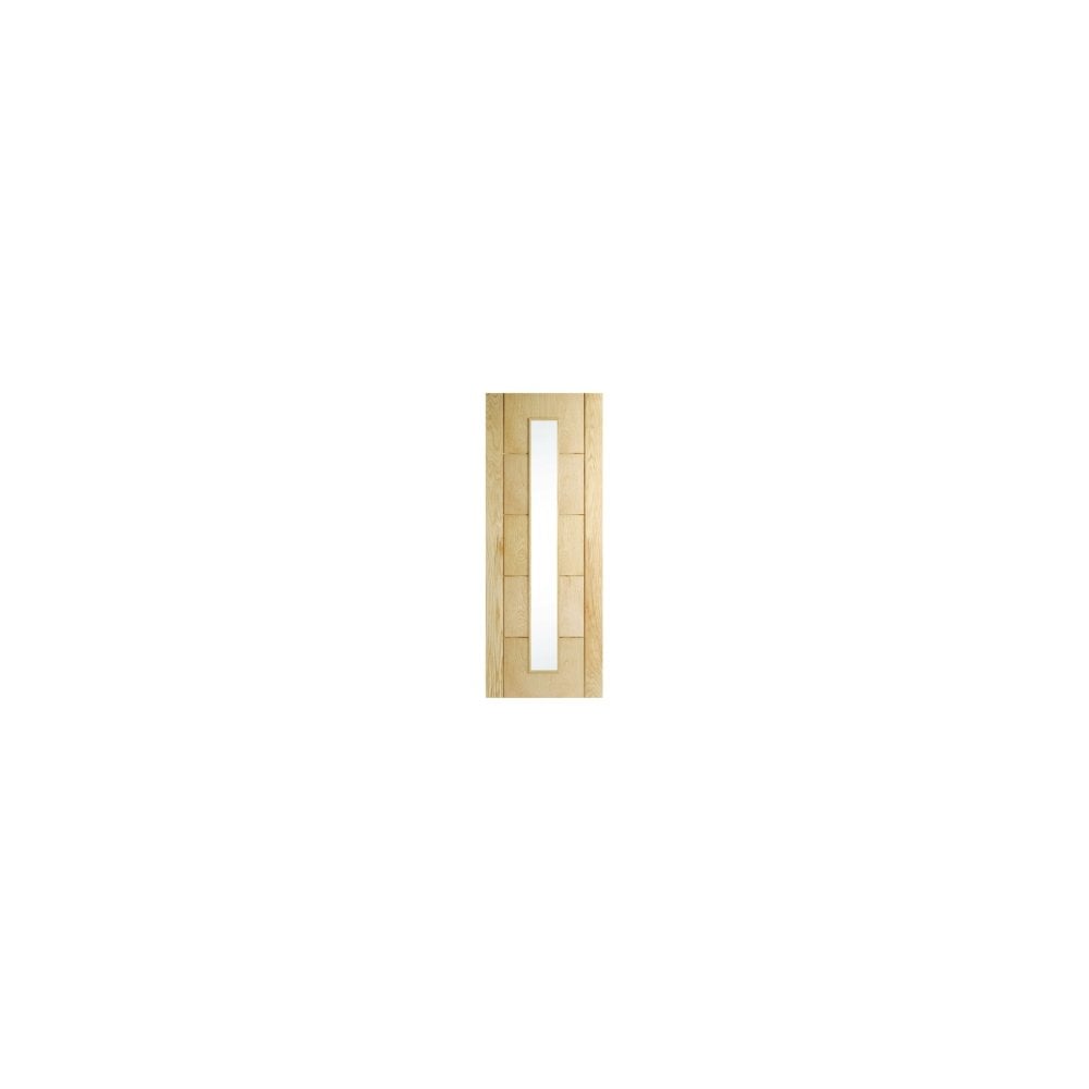 Doors2Floors D2F Rockingham Unfinished Internal Oak Door With Clear Glass D2FROCKUFCG