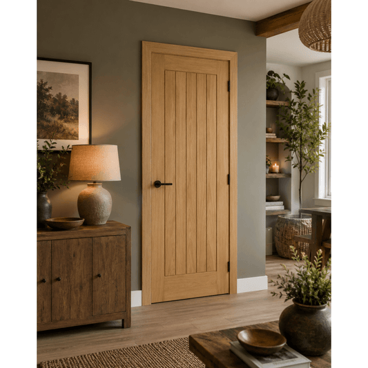 Doors2Floors D2F Suffolk Unfinished Oak 5P Internal Door D2FSUFOAK
