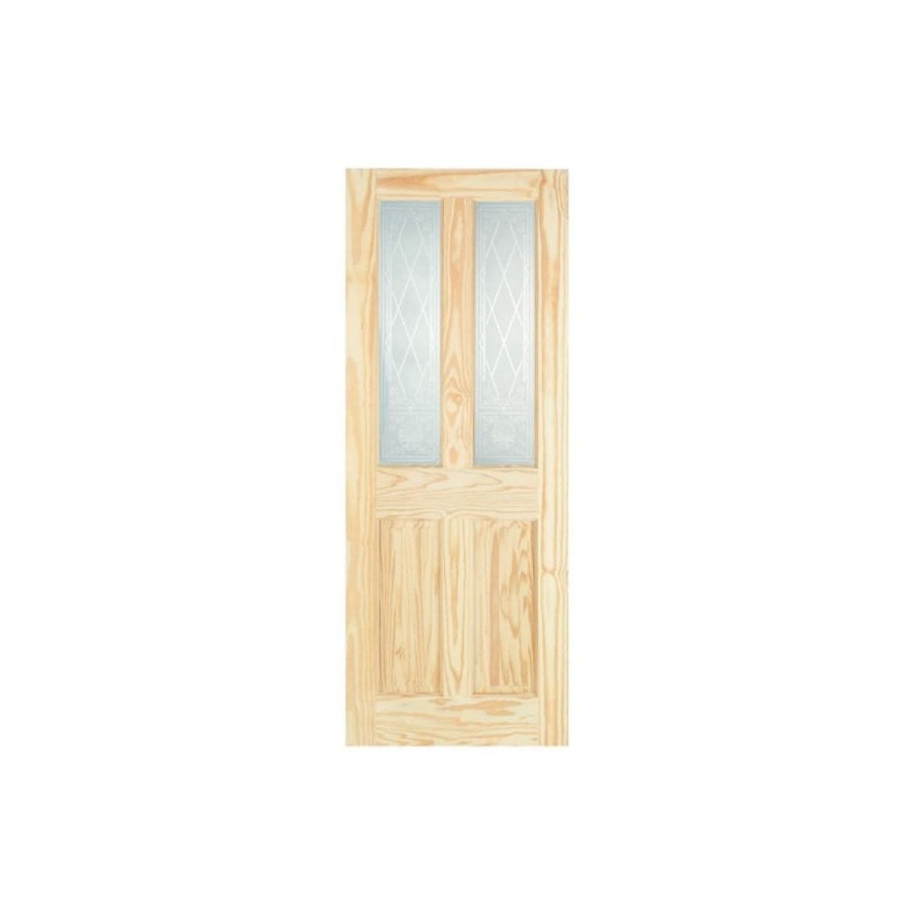 Doors2Floors D2F Victorian Burns Pine Internal Door With Etched Glass D2FVICBURCG