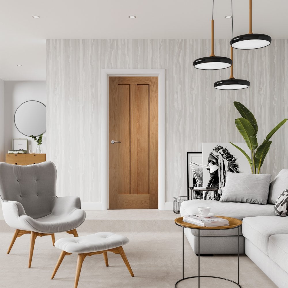 Doors2Floors Novara 2P Shaker Unfinished Internal Oak Door INTONOV2P
