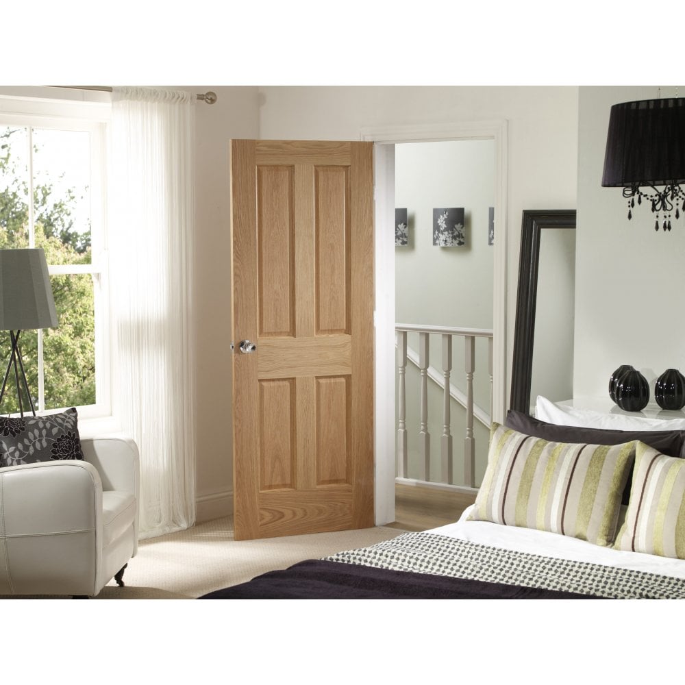 Doors2Floors Victorian 4 Panel Oak Internal Door INTOVIC