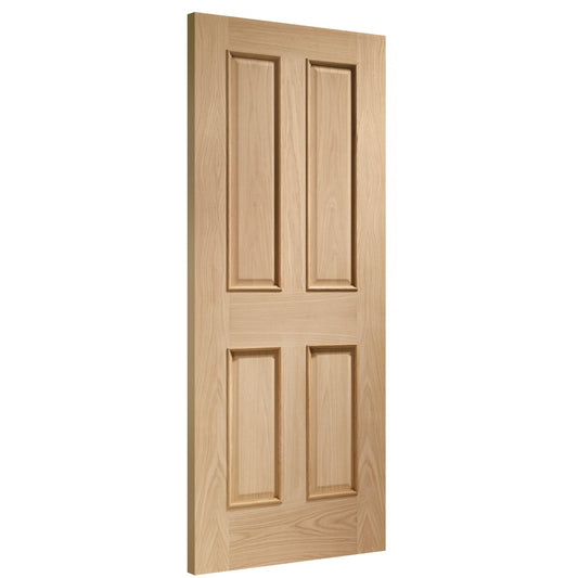 Doors2Floors Victorian 4 Panel Oak Internal Door With Raised Mouldings INTOVICRM